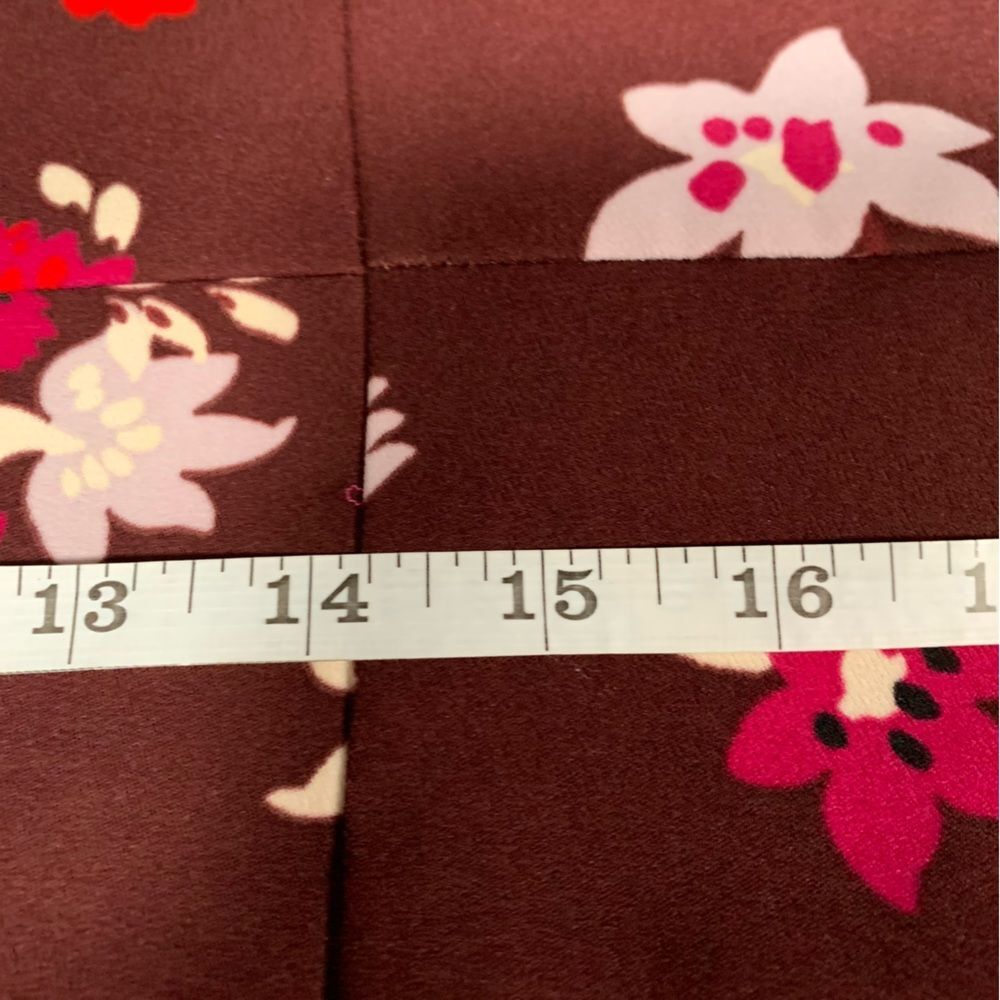 Ann Taylor Fit & Flare Long Sleeve Red Floral Dress Size 0 #844 - Picture 9 of 11